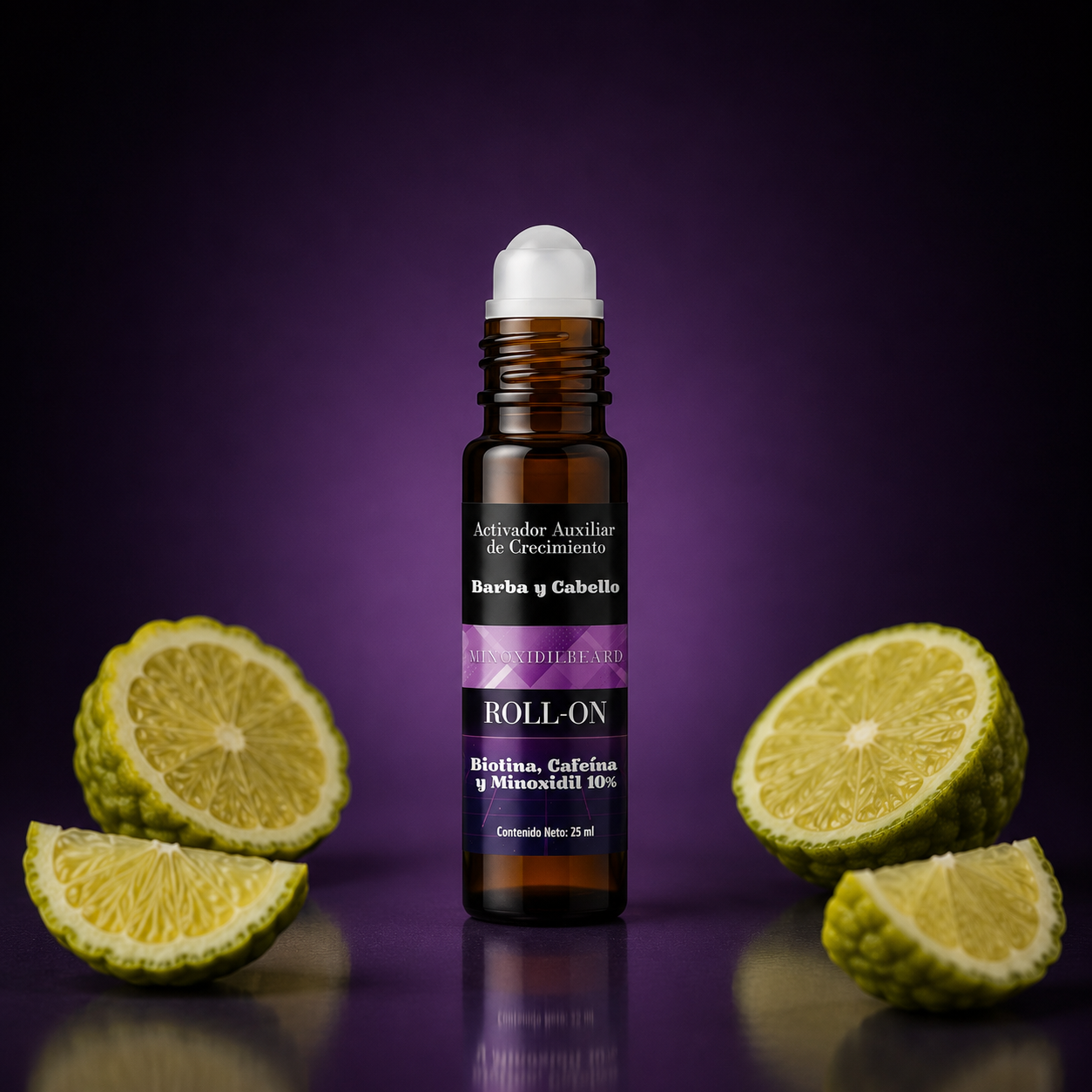 Roll On Cosmético Minoxidil 10% + Biotina + Cafeína 25 ml