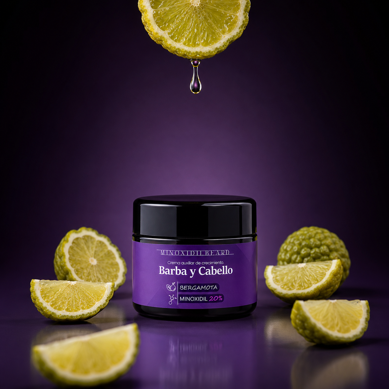 Crema Cosmética Auxiliar Minoxidil 20% + Bergamota 60gr