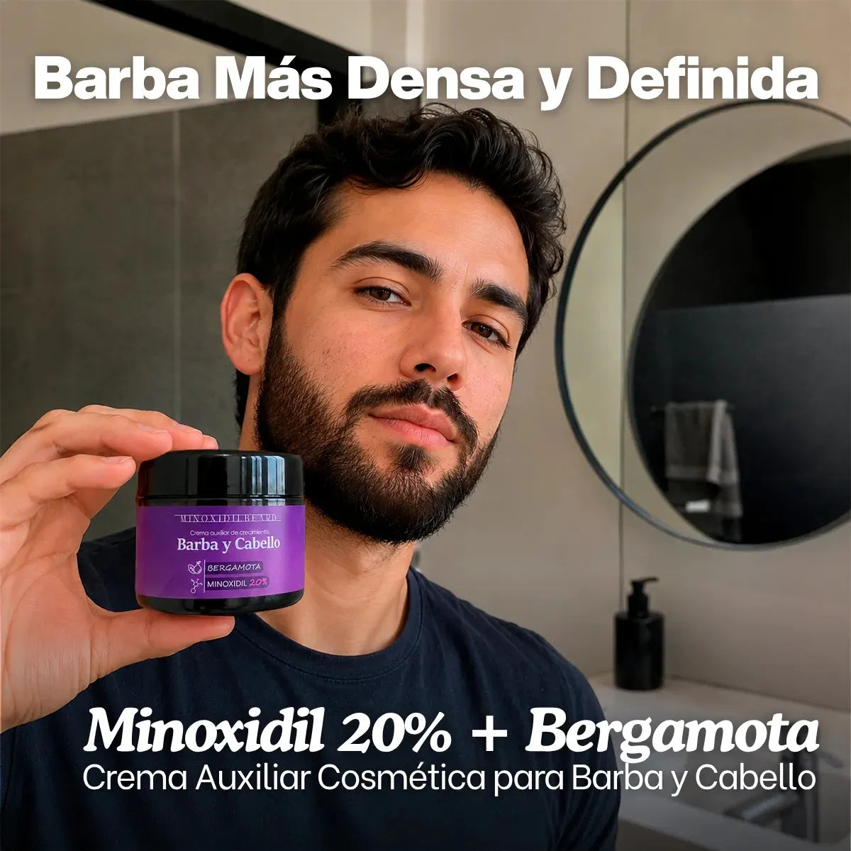 Crema Cosmética Auxiliar Minoxidil 20% + Bergamota 60gr